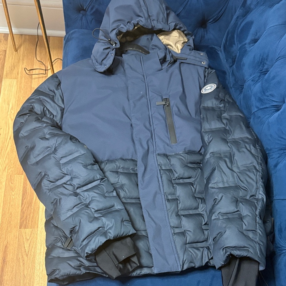 Noize Men's Dark Blue Puffer Jacket